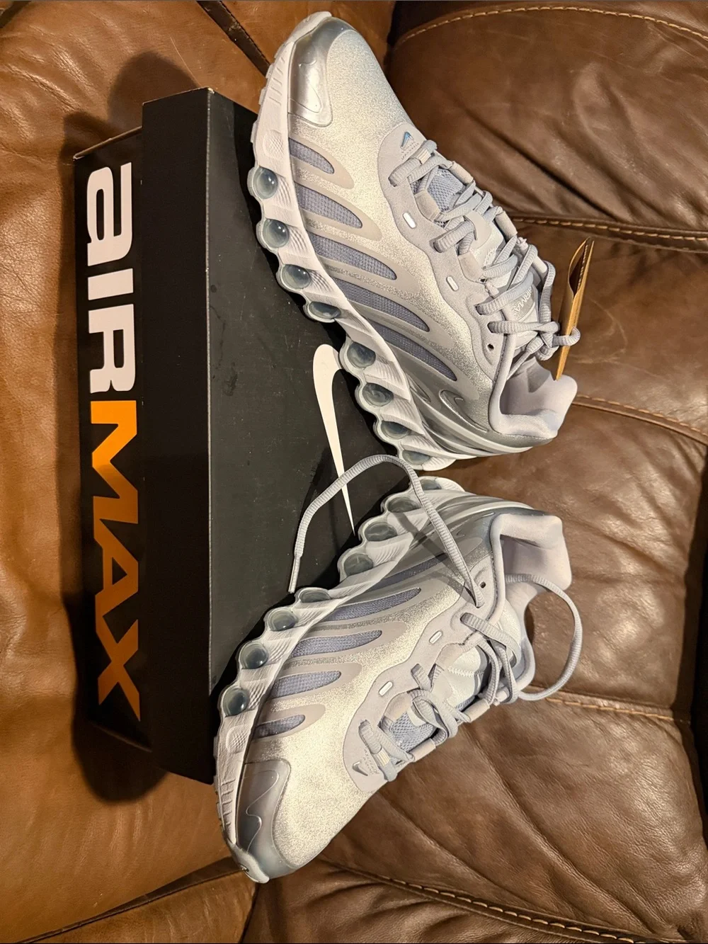 Nike Silver and White Sneakers air max